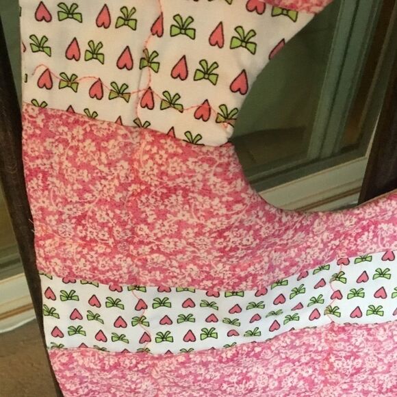 3/$25 or $12 ea. NWT Handmade Reversible Quilted Baby Bib - Picture 2 of 3